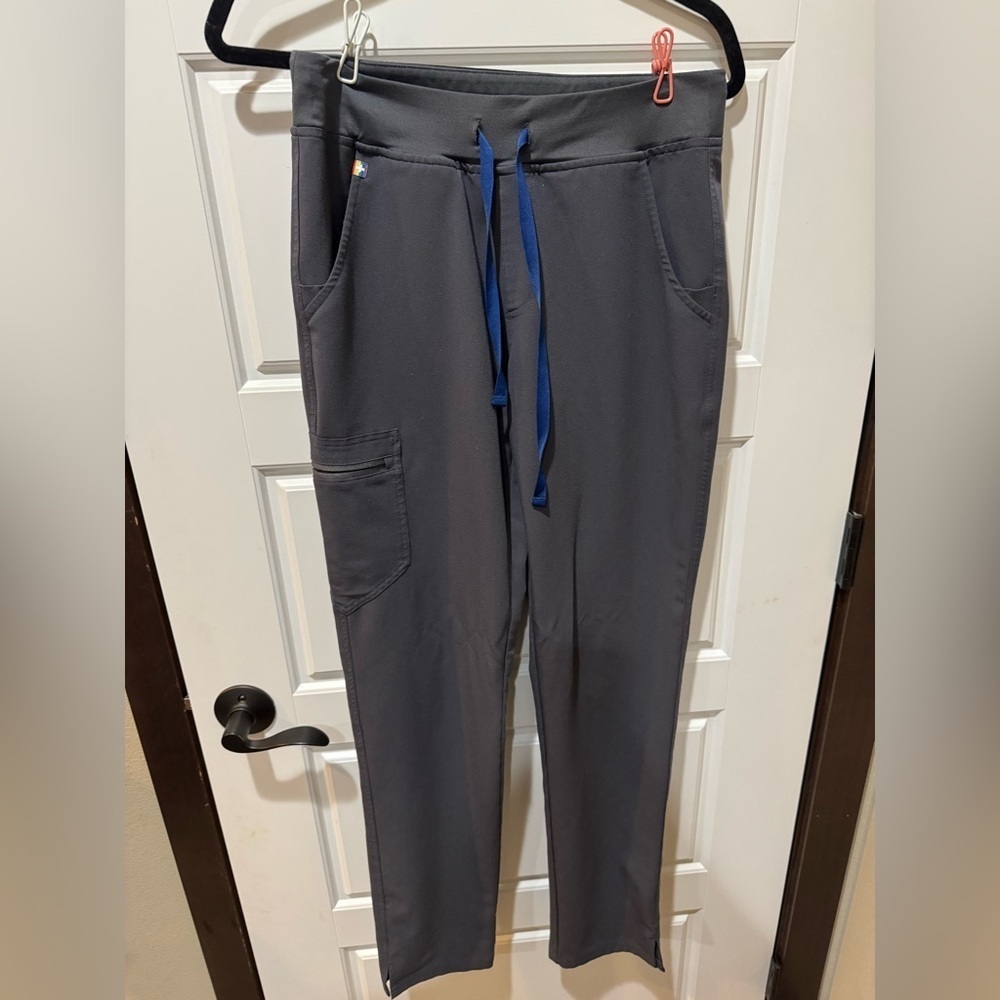 Figs Women's Gray Pants with Blue Drawstring| Limited Edition|